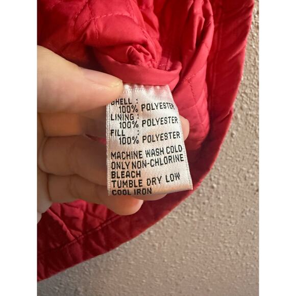 Talbots Womens Red/Pink Quilted Vest Size Medium - Picture 6 of 7